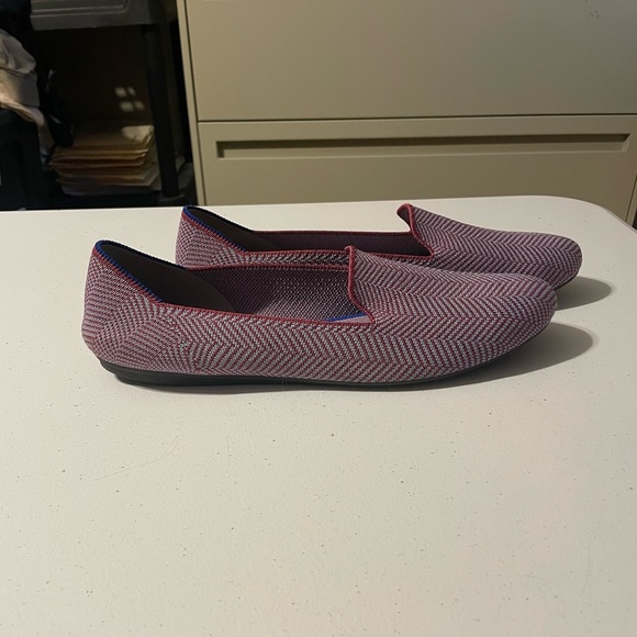 Rothy’s EUC Amethyst Metallic Herringbone Loafer Size 12 - Picture 2 of 5